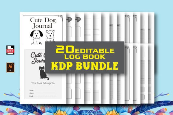 20 Editable Best-Selling Logbook KDP Interiors