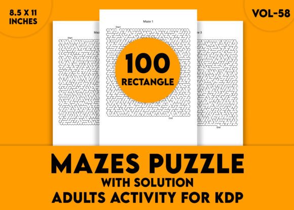 Adults Hard Rectangle Maze Puzzle Vol-58: A Real Screen Break for Tired Brains