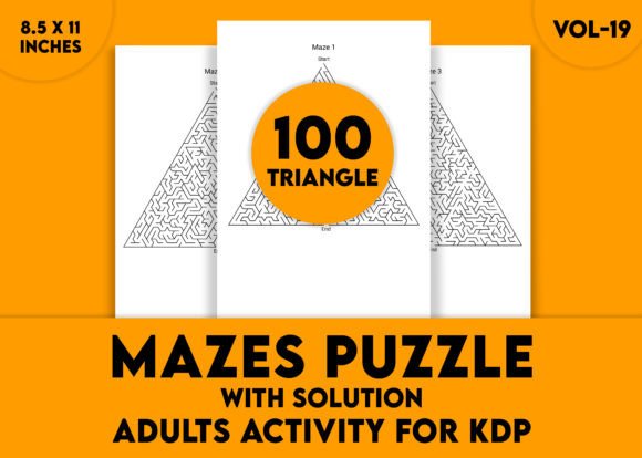 Adults Hard Triangle Mazes Puzzle Vol-19: Master the Art of Geometric Problem-Solving