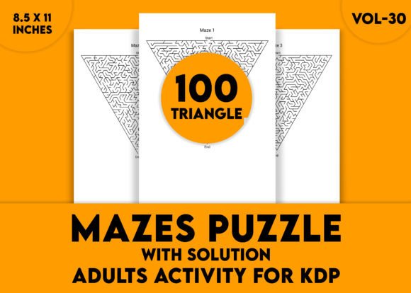 Adults Hard Triangle Mazes Puzzle Vol-30: A Challenging Path to Sharper Thinking