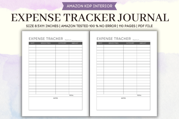 Expense Tracker Journal KDP Interior: Smart Applications