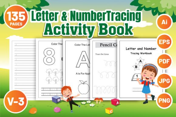 Letter and Number Tracing Book for KDP-3