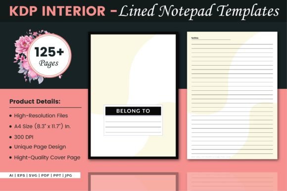 Lined Notepad: A Ready-Made Template for Notebook Projects