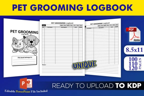Pet Grooming Log Book KDP Interior: A Hands-On Resource