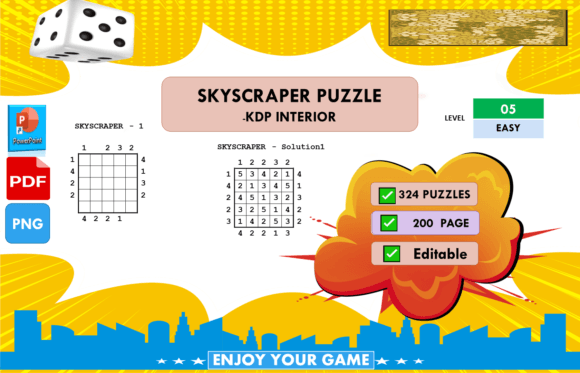 Skyscraper Puzzle KDP Interior for Low-Content Sellers