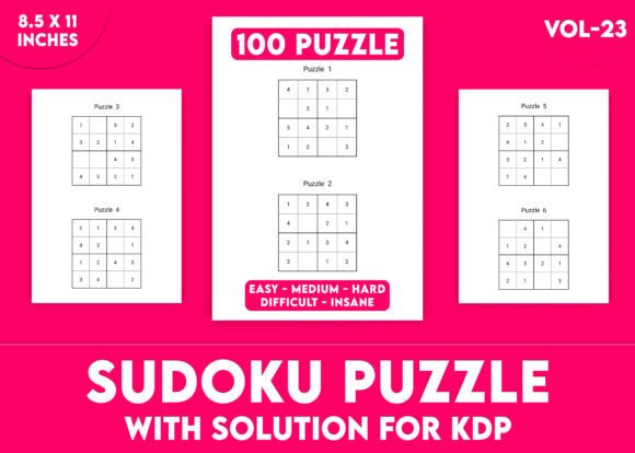 Sudoku Puzzles for KDP Interior Vol-23: 100 Ready-to-Print Puzzles