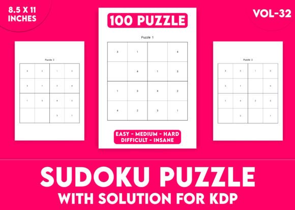 Sudoku Puzzles for KDP Interior Vol-32: 100 Engaging Puzzles