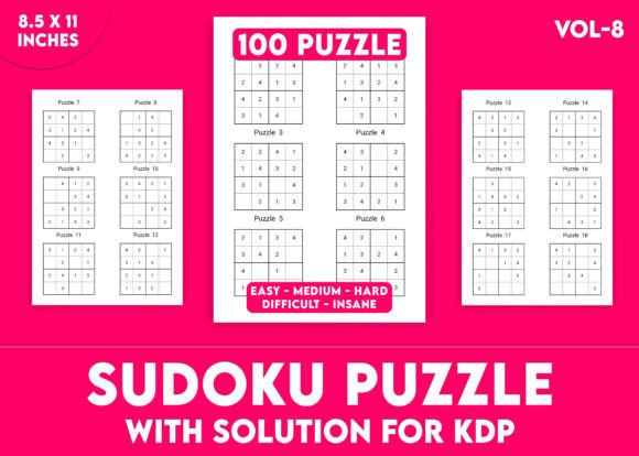 Sudoku Puzzles for KDP Interior Vol-8