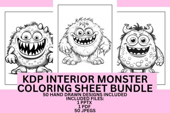 Unlocking Imagination with a Complete KDP Interior Monster Coloring Sheet Bundle